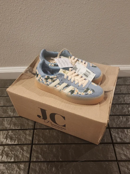 Women's Adidas x Liberty London Sambae 'Blue Cream White' - Picture 11 of 16